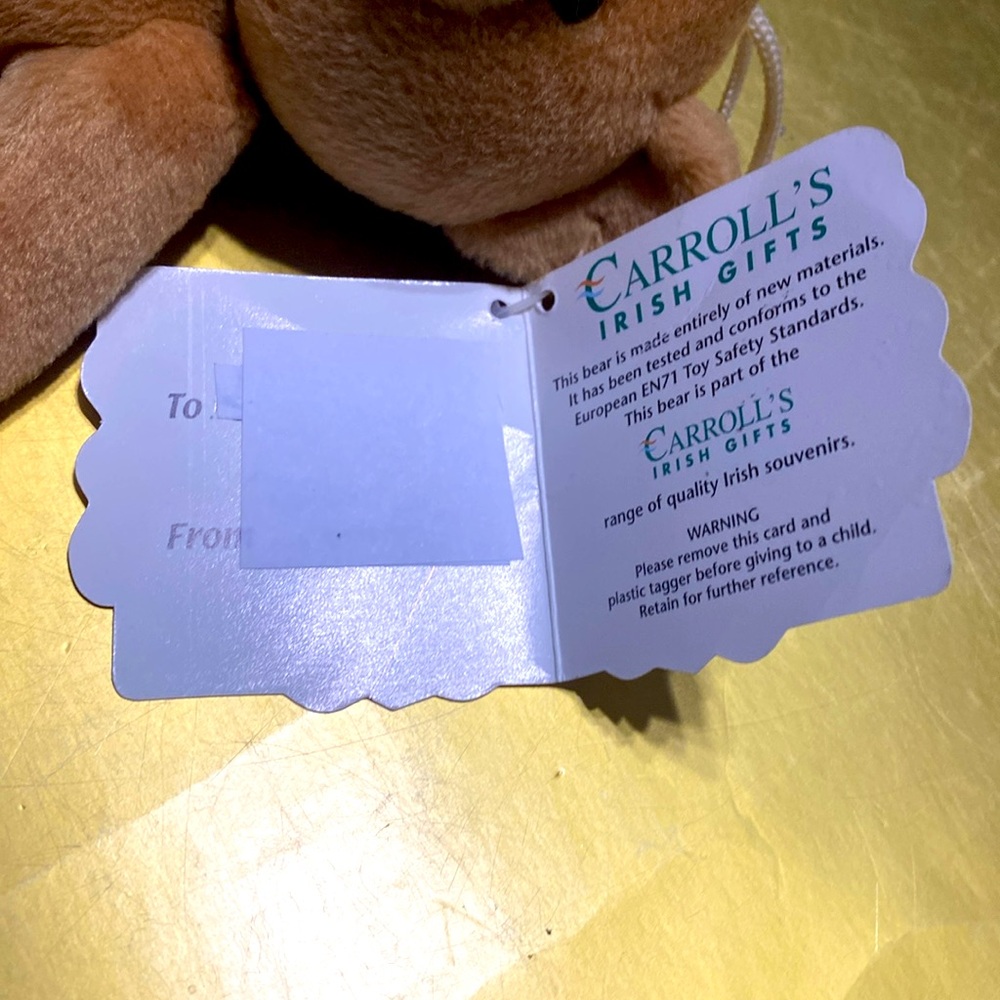 I Love Ireland Teddy Bear Plush Imported Dublin Ireland Carrol’s Irish Gifts 8” - Picture 15 of 15